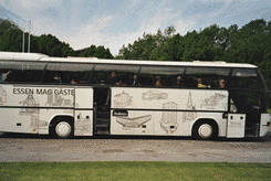 Unser Bus mit den Essener Wahrzeichen
